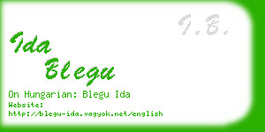 ida blegu business card